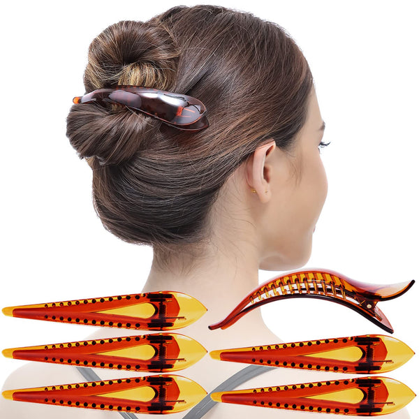 RC ROCHE ORNAMENT 6 Pcs Women's Hair Clip – Professional Styling Sectioning Durable Alligator Duck Bill Jaw