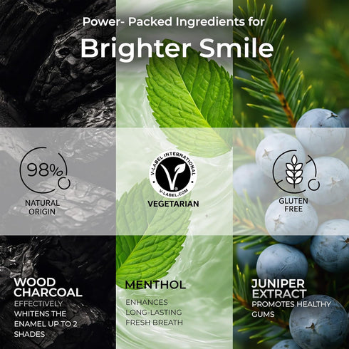 Splat 75 ml Blackwood Natural Whitening Toothpaste Charcoal-Enriched for Deep Cleaning, Fresh Breath and Stain Removal