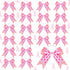 MTLEE 20 Pieces Pink Breast Cancer Awareness Cheer Hair Bows, 7.5 Inch Large Elastic Scrunchies