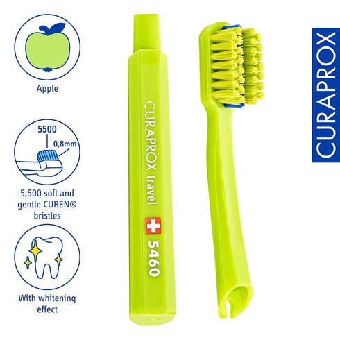 Set Set Curaprox Ortho Travel Braces & On-the-Go Oral Care | Ultra Soft Brush + Whitening Toothpaste | Compact