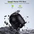 Zannaki Small Portable Single Pill Box Keychain - Metal Daily Travel Pill Organizer Case, Waterproof Pill Holder