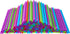 Drinking Straws 500 Count, BPA-Free Multi-Colored Disposable Plastic Straws