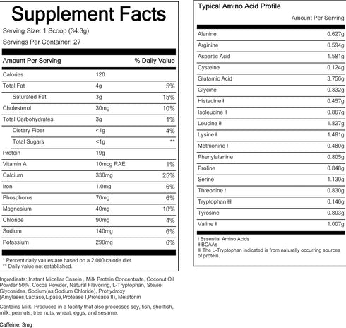 About Time Casein Protein Chocolate, 2lb, 19g Protein, Nighttime Recovery Formula, No Artificial Sweeteners