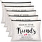 Weewooday 5 Pcs Friend Gifts Cosmetic Bags - Friendship Makeup Bags for Women Party Favors