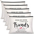 Weewooday 5 Pcs Friend Gifts Cosmetic Bags - Friendship Makeup Bags for Women Party Favors