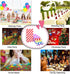 Bright Color Striped Paper Bags, Rainbow Party Bags for Kids’ Birthday Party, Baby Shower, Wedding (50CT)