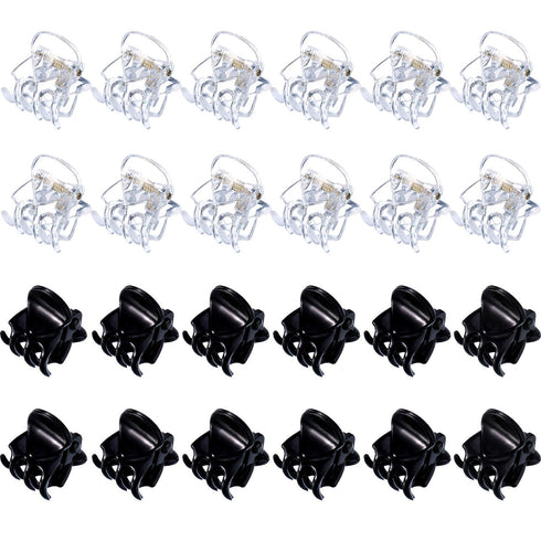 Hotop 24 Pcs Small Mini Hair Claw Clips for Girls and Women, Non-Slip Plastic Tiny Jaw Clips