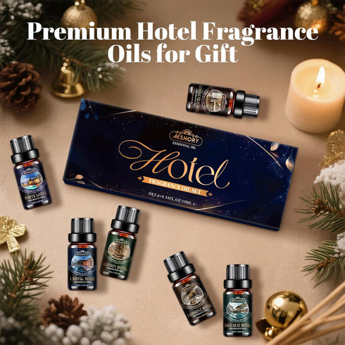 Set,6x10M Hotel Diffuser Oils Gift Luxury Essential Oil for Diffuser, Fragrance Oil Blend Hotel Scent for Soap & Candle