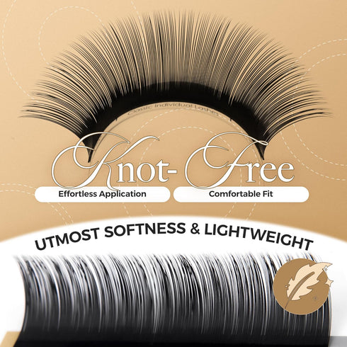LASHVIEW C Curl Eyelash Extensions, 8-15mm Mixed 0.15 Classic Lashes, Professional Lash Trays