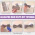 Swpeet 200Pcs 3inch Alligator Hair Clips Kit, Metal Duck Bill Hair Clips for Hair Styling DIY Accessories