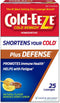 Cold-Eeze Plus Defense Natural Manuka Honey Lemon Zinc Lozenges, 25 Ct. Homeopathic Remedy
