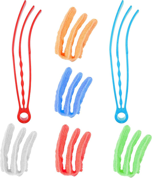 Window Blind Cleaner - 2 Clamps and 5 Removable Sleeves - Ideal Duster Cleaning Tool for Blinds, Shutters, Shades, Air
