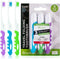 Travel Toothbrush, Portable Built-in Cover, Collapsible Multi Color Toothbrush Kit (3 Pack)