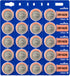 CR1620 Battery DL1620 ECR1620 3V Lithium Coin Cell (20 Batteries) - Murata
