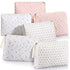 6 Pieces Coquette Makeup Bag Set, Cute Flower Aesthetic Large Floral Pouch