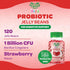 Probiotic Jelly Bean Gummies for Kids, Probiotic Supplements for Digestive Health, Nutritional Vegetarian Supplements, 120 Strawberry Blast Jelly Beans, Kosher