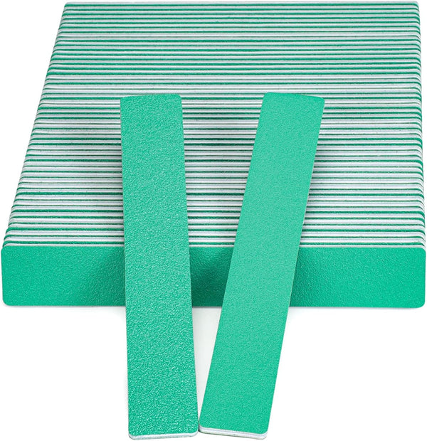 Nail File, 50 Pcs 100/180 Grit Nail Files for Acrylic, Gel, Dip Powder Nails, Washable Reusable Double Sided