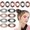 WILLBOND 14 Pcs Flexible Circle Hair Bands, Stretch Headbands with Tooth Comb for Women and Girls, 7 Color Styles