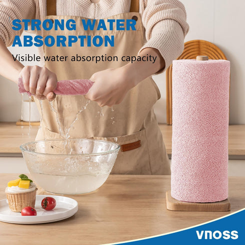 Vnoss 55 Pack 11" 9", Microfiber Cleaning Cloth Roll, Tear Away Reusable Towels, X Ultra Absorbent & Lint Free Cloth