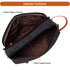 Mactso Mens Travel Toiletry Bag - Canvas Leather Cosmetic Organizer with Double Compartments