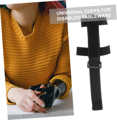 Mobestech Disabled Cuff Eating Assistance Hand Strips, Universal Cuff for Holding Utensils, Adaptive Aid Strap