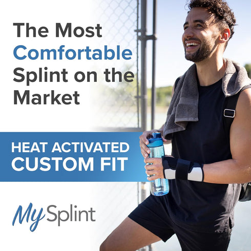 Custom-Fit Wrist Splint - Heat-Activated Moldable Thermoplastic Support - Adjustable Recovery, One Size
