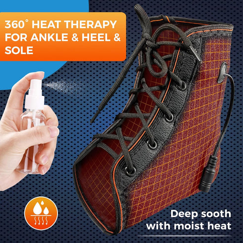 sticro Ankle Heating Pad with Lace-up Design for Sprained Ankle & Achilles Tendonitis Recovery, Auto-Off Heating Pad