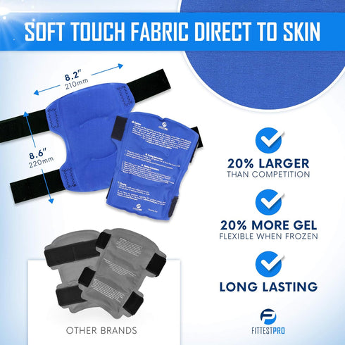Shin Splint Ice Packs, HSA and FSA Eligible Reusable Hot and Cold Therapy Wrap for Leg or Calf Pain Relief, Freezable