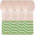 mifengda 120Pcs Christmas Disposable Wooden Spoons Green Stripe Wooden Spoons Striped Tasting Spoons