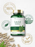 Carlyle Sage Supplement 1600mg, 180 Capsules, High Potency, Non-GMO, Gluten Free