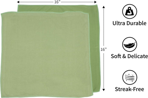 UUC Microfiber Cleaning Cloth, Pack of 14, 13"x13", Lint-Free Streak-Free Cleaning Rags in 7 Color Assorted