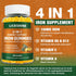 2 Pack Vegan Iron Supplement Gummies 100MG for Women & Men - Peach Flavor, with Vitamin C, A, B, 120 Ct