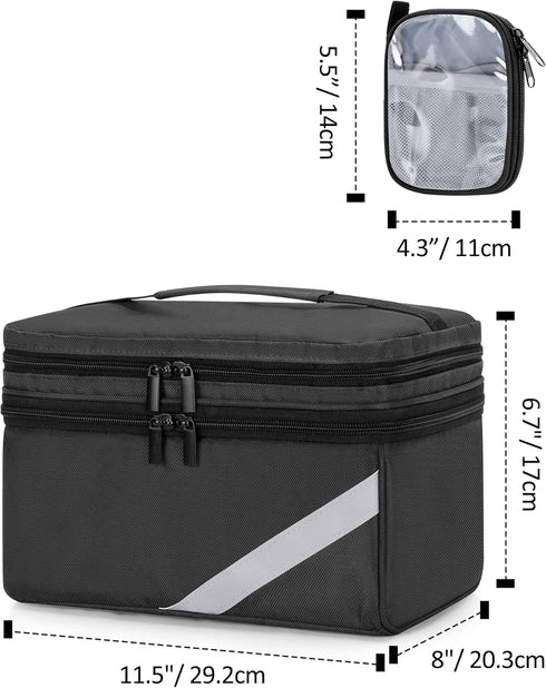 Trunab Medicine Storage and Organizer Bag Empty, Pill Bottle Organizer with Portable Small Pouch, Home First Aid Box