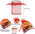 Bememo 100 Pieces Christmas Organza Bags, Snowflakes Mesh Jewelry Candy Drawstring Small Pouches for Winter Wedding,
