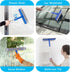 Window Cleaner Tool with Extension Pole (20''-30''), Squeegee for Home Window Cleaning, Glass Washer for Car
