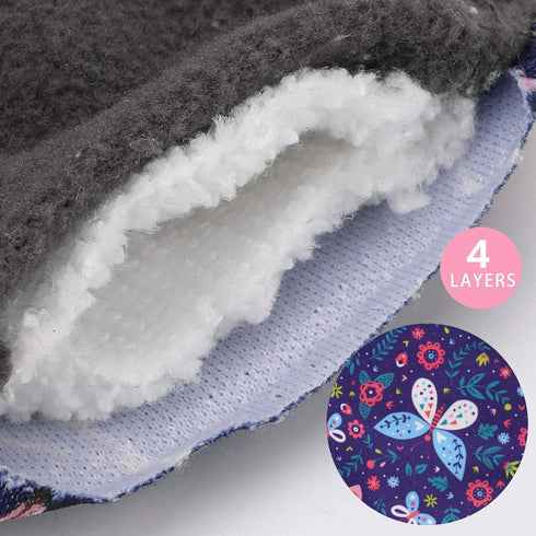 Reusable Menstrual Pads (7 in 1, 25.4cm 4 Layers), Bamboo Cloth Pads for Heavy Flow with Wet Bag