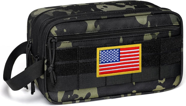 TACTICISM Toiletry Bag for Men - Tactical Molle Dopp Kit with Large Capacity, Water-Resistant Travel Bag for Women,