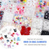Mix Assorted 3D Nail Charms, Kawaii Kitty Bowknot Lollipop Bear Planet Nail Supplies with Rhinestones for Crafts