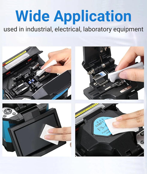 100 Pcs Optical Fiber Wipes, Clean Wipes for Fiber Optics, Dust and Lint Cleaning Paper for Equipment