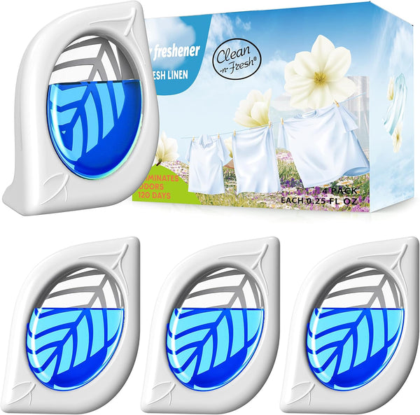 Air Freshener for Home - 4 Pack, Fresh Scent Odor Eliminator for Small Areas, Up to 120 Days of Freshness