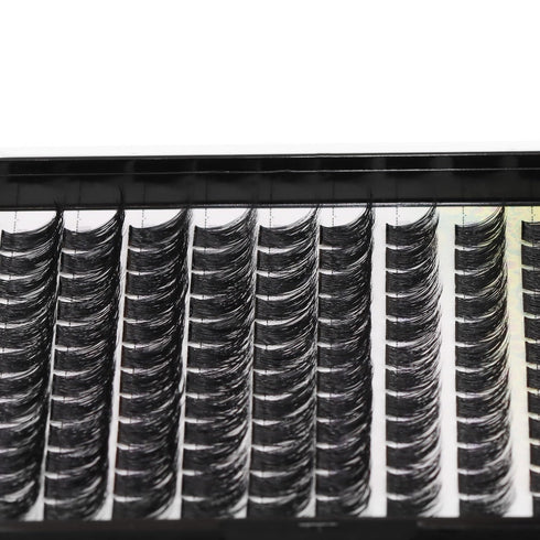 120pcs D Curl Individual Wide Stem Cluster DIY Eyelashes Extensions - Mixed Lengths for Dramatic Volume