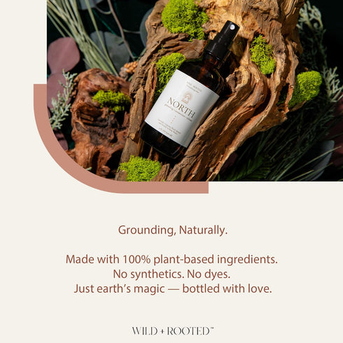 Wild + Rooted 4oz North Aromatherapy Room & Body Spray | Grounding & Calming Essential Oil Mist | Lavender, Cypress