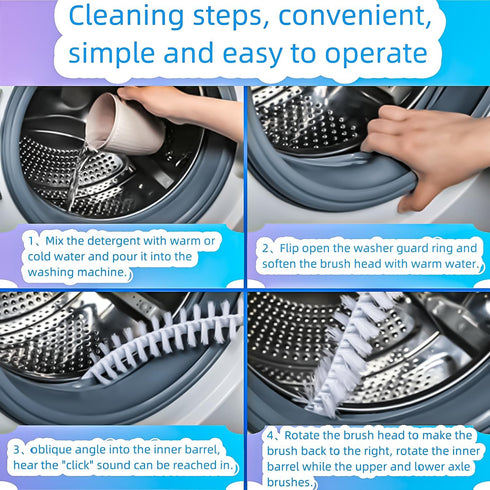 2Pcs Washing Machine Cleaning Brush, Front Load Washer Cleaner Tools for Drum Washing Machine Cleaning