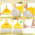 Commercial Heavy Duty Mop, Industrial Cotton Mop with Long Handle, Looped-End String Wet Mops for Home, Garage, Office