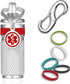 Divoti Precision CNC Machined Stainless Steel Emergency Pill Holder Keychain with Small Silicone Bands
