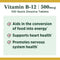 Nature's Bounty Vitamin B12, 500mcg, 100 Quick Dissolve Tablets for Energy Metabolism and Nervous System Health