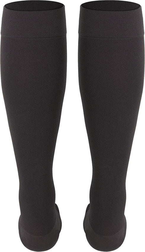 Truform Compression Stockings 20-30 mmHg for Men and Women, Knee High Length, Open Toe, Charcoal, 3X-Large