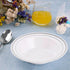 SETUP 12 oz. Disposable Plastic Soup Bowls, 50 Piece with Silver Rim - Heavy-Duty for Party, Wedding, and Occasions