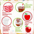 Whaline 50Pcs Back to School Apple Disposable Plastic Cups, 12oz Red Apple Cold Beverage Drinking Cups with Lids and