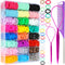 YGDZ Elastic Hair Bands 1500pcs Rubber Bands 80pcs Cotton Toddler Hair Ties Colorful Holders